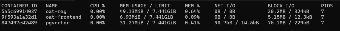 Container Memory Usage